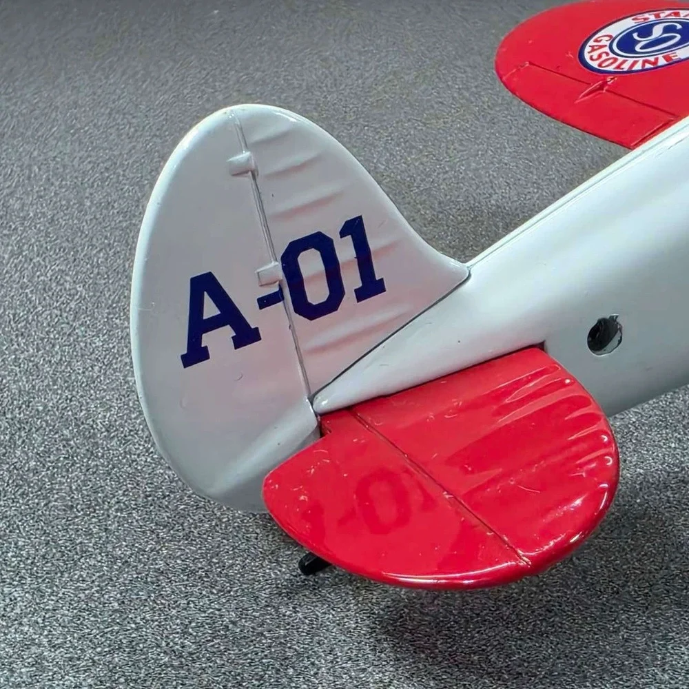 Standard Oil Co Airplane Diecast Red Excellent Stanolind Gasoline A-01